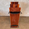 Mid Century California Modern Wrought Iron & Wood Shelf, 1950's
