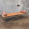 CB2 La Strizza Saddle Leather Bench