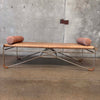 CB2 La Strizza Saddle Leather Bench