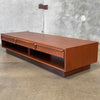 Mid Century Brown Saltman Coffee Table w/Two Drawers