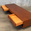 Mid Century Brown Saltman Coffee Table w/Two Drawers