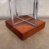 Mid Century Modern Chrome Plastic Square Shade Floor Lamp by Paul Mayen