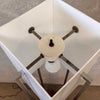 Mid Century Modern Chrome Plastic Square Shade Floor Lamp by Paul Mayen