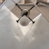 Mid Century Modern Chrome Plastic Square Shade Floor Lamp by Paul Mayen