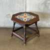 Spanish Revival Wood Side Table Hispano Moresque Tile Co of Los Angeles Calif