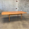 Mid Century Dining Table John Keal for Brown Saltman w/ 2 Leaves