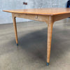 Mid Century Dining Table John Keal for Brown Saltman w/ 2 Leaves