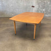 Mid Century Dining Table John Keal for Brown Saltman w/ 2 Leaves