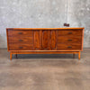 1960's Broyhill Mid Century Modern Emphasis Natural Walnut Long Dresser