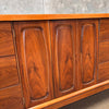 1960's Broyhill Mid Century Modern Emphasis Natural Walnut Long Dresser
