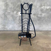 Forged Iron Fireplace Tools Set Signed Manmade 1989