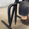 Forged Iron Fireplace Tools Set Signed Manmade 1989