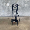 Forged Iron Fireplace Tools Set Signed Manmade 1989