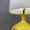 Mid Century Ceramic Table Lamp Canary Yellow c. 1960s