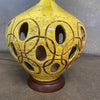 Mid Century Ceramic Table Lamp Canary Yellow c. 1960s