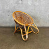 Kids Size Vintage Bohemian Style Rattan Chair