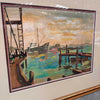 Historic Terminal Island Watercolor Paining - J. Guzman Watercolor