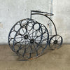 Vintage Wrought Iron Bicycle 12 Bottle Wine Rack In The Style of Arthur Umanoff