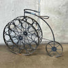 Vintage Wrought Iron Bicycle 12 Bottle Wine Rack In The Style of Arthur Umanoff