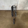 Vintage Wrought Iron Bicycle 12 Bottle Wine Rack In The Style of Arthur Umanoff