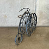 Vintage Wrought Iron Bicycle 12 Bottle Wine Rack In The Style of Arthur Umanoff