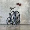 Vintage Wrought Iron Bicycle 12 Bottle Wine Rack In The Style of Arthur Umanoff