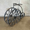 Vintage Wrought Iron Bicycle 12 Bottle Wine Rack In The Style of Arthur Umanoff