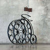 Vintage Wrought Iron Bicycle 12 Bottle Wine Rack In The Style of Arthur Umanoff
