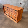 10 Drawer Antique Solid Oak Cabinet Counters Fixture C. 1890's