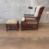 1930's Art Deco Chair & Ottoman