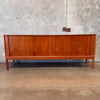 Restored Vintage Danish Teak Tambour Door Sideboard - HOLD