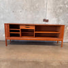 Restored Vintage Danish Teak Tambour Door Sideboard - HOLD