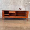 Restored Vintage Danish Teak Tambour Door Sideboard - HOLD