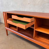 Restored Vintage Danish Teak Tambour Door Sideboard - HOLD