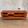 Restored Vintage Danish Teak Tambour Door Sideboard - HOLD