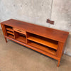 Restored Vintage Danish Teak Tambour Door Sideboard - HOLD