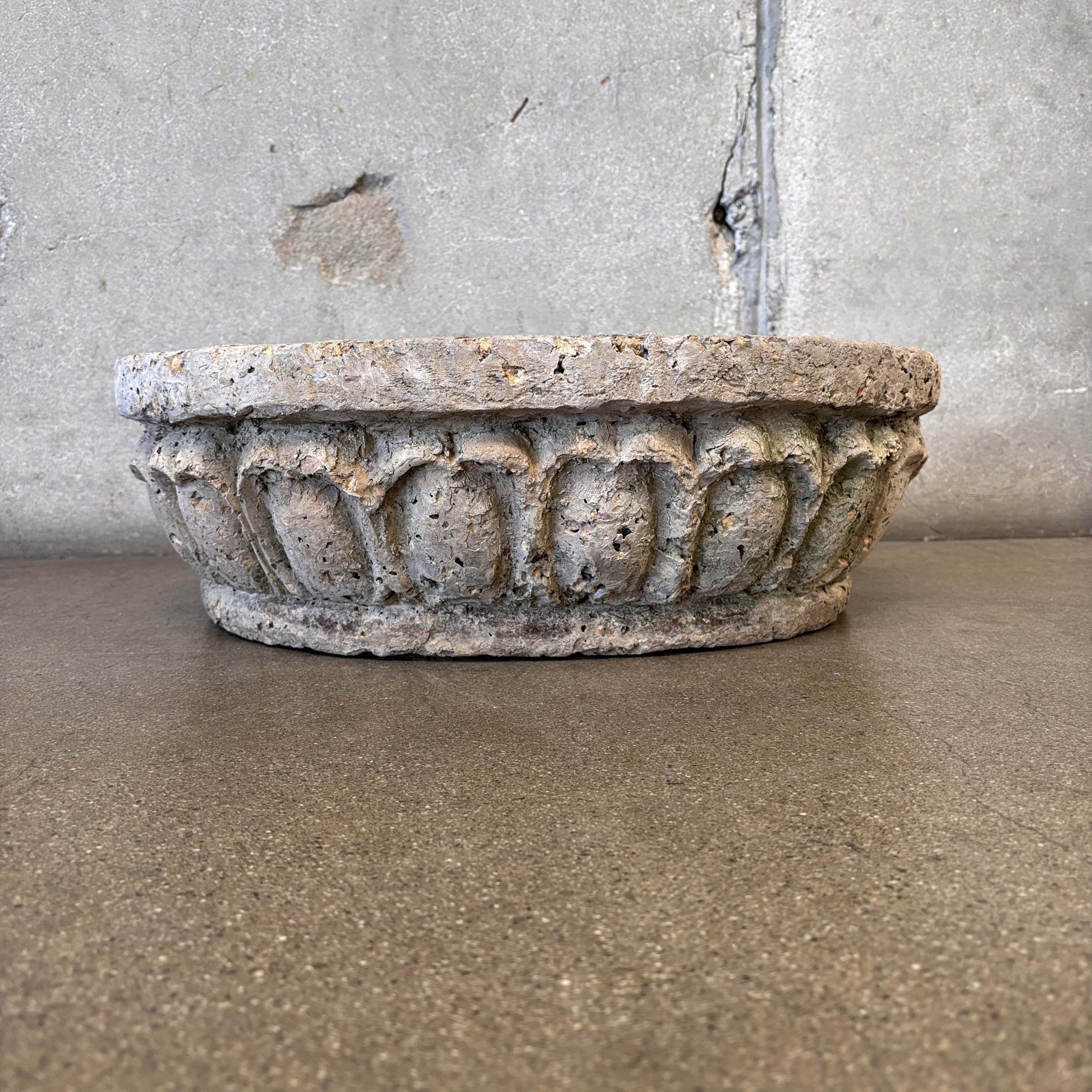 cement planter pot Vintage Concrete Planter