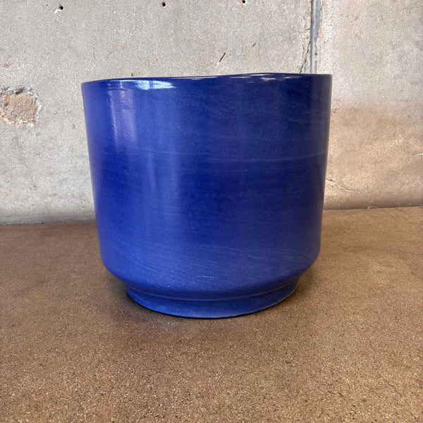 Mid Century Large Blue Glazed Pot