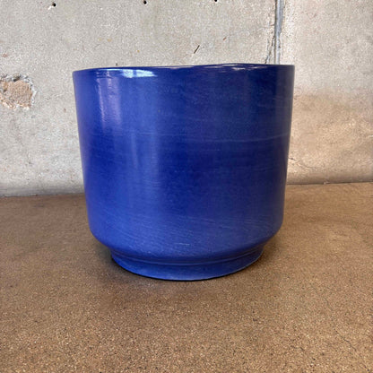 Mid Century Large Blue Glazed Pot