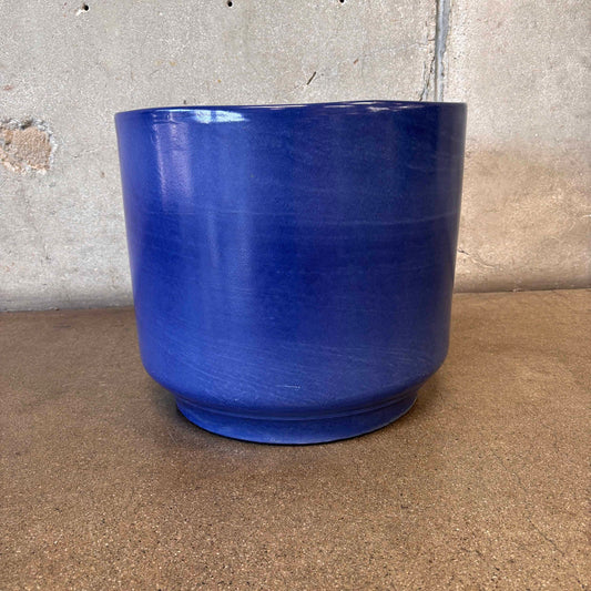 Mid Century Large Blue Glazed Pot