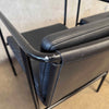 Set of Four Vintage Black Leather Brenda Armchair By Antonio For Flexform