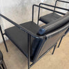 Set of Four Vintage Black Leather Brenda Armchair By Antonio For Flexform