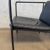 Set of Four Vintage Black Leather Brenda Armchair By Antonio For Flexform