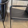 Set of Four Vintage Black Leather Brenda Armchair By Antonio For Flexform