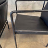 Set of Four Vintage Black Leather Brenda Armchair By Antonio For Flexform