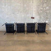 Set of Four Vintage Black Leather Brenda Armchair By Antonio For Flexform