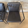 Set of Four Vintage Black Leather Brenda Armchair By Antonio For Flexform