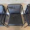 Set of Four Vintage Black Leather Brenda Armchair By Antonio For Flexform