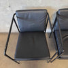 Set of Four Vintage Black Leather Brenda Armchair By Antonio For Flexform