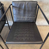 Set of Four Vintage Black Leather Brenda Armchair By Antonio For Flexform